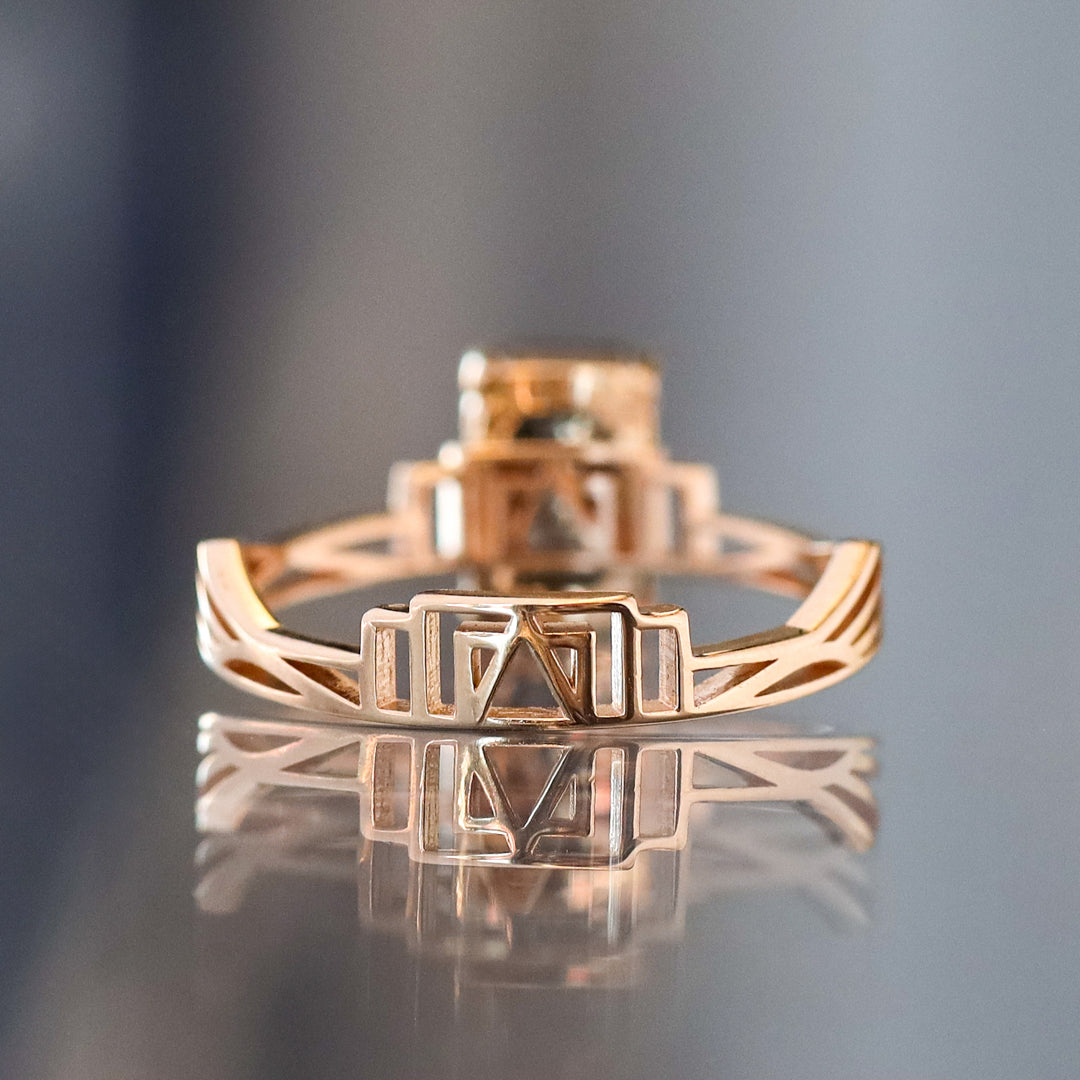 Dame Bloodgood Ring - Salt & Pepper Emerald Cut Diamond (1.86ct)