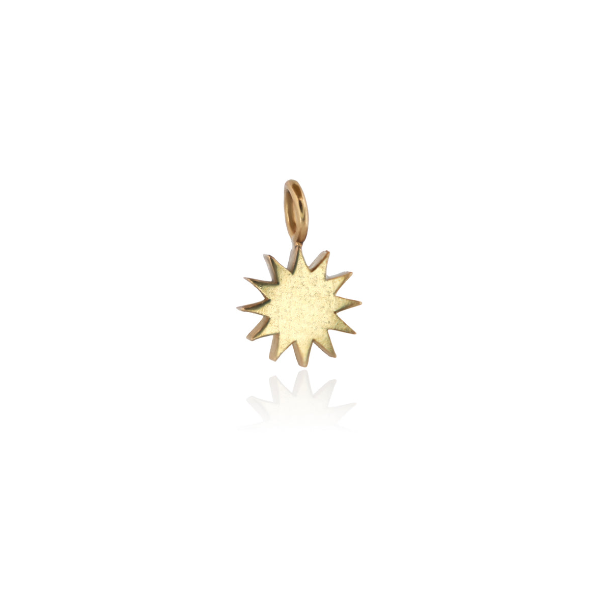 Petite Inverted Spur Charm - Emerald