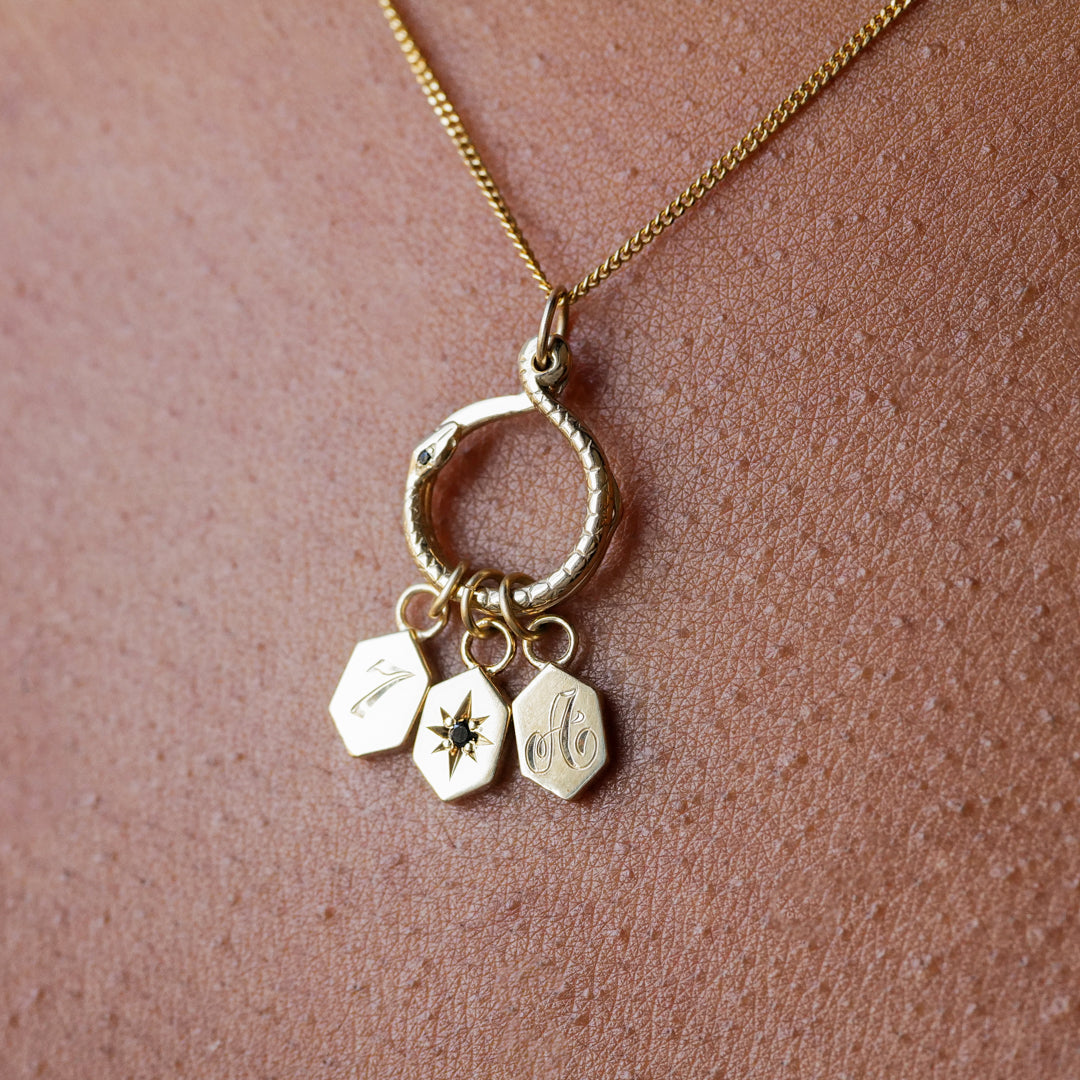 Fiat Lux Hex Eye Charm - Engraved