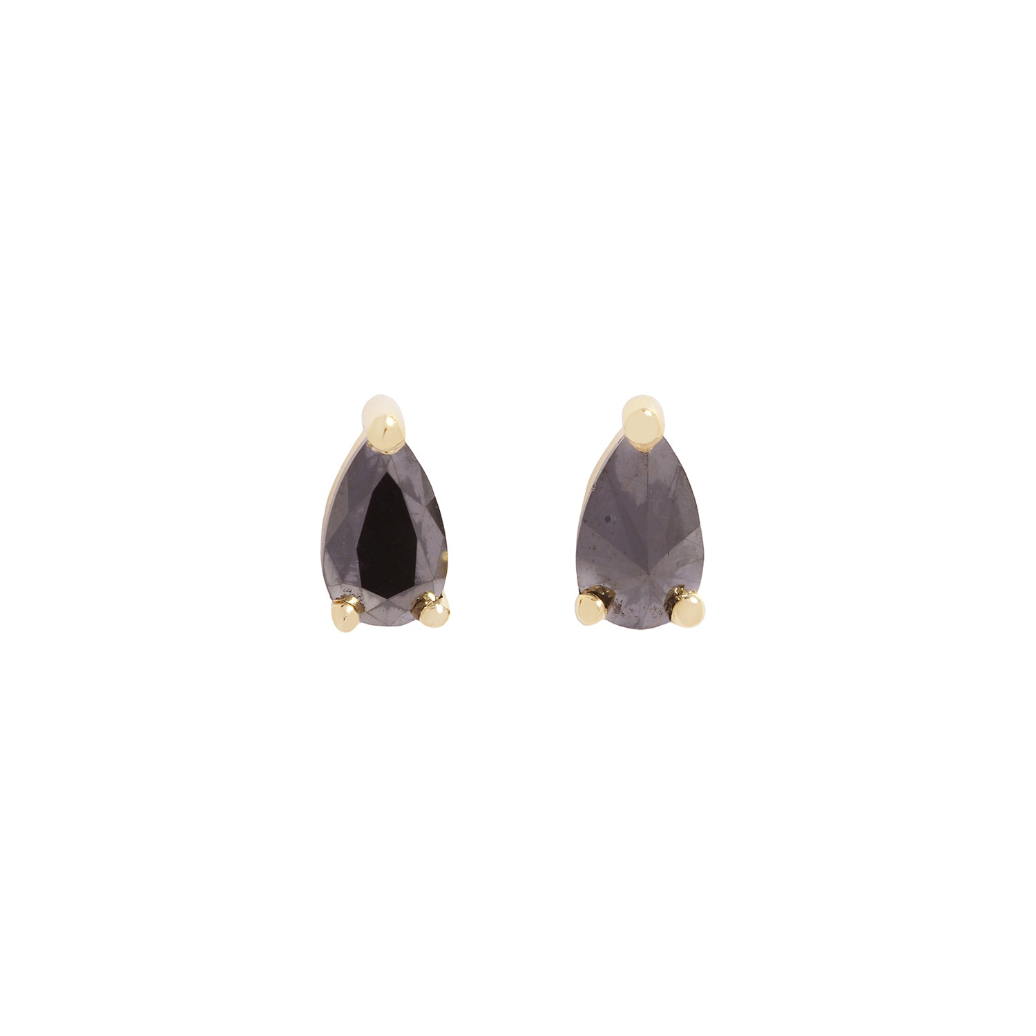 3 Prong Stone Pear - Black Diamond