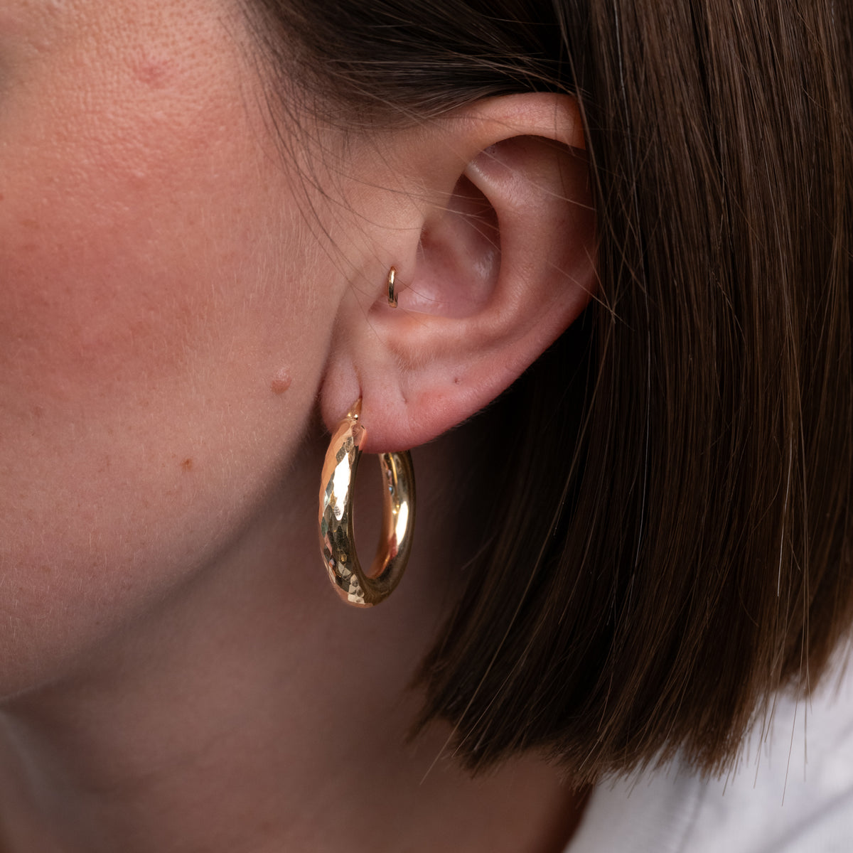 Classic Faceted Hoops