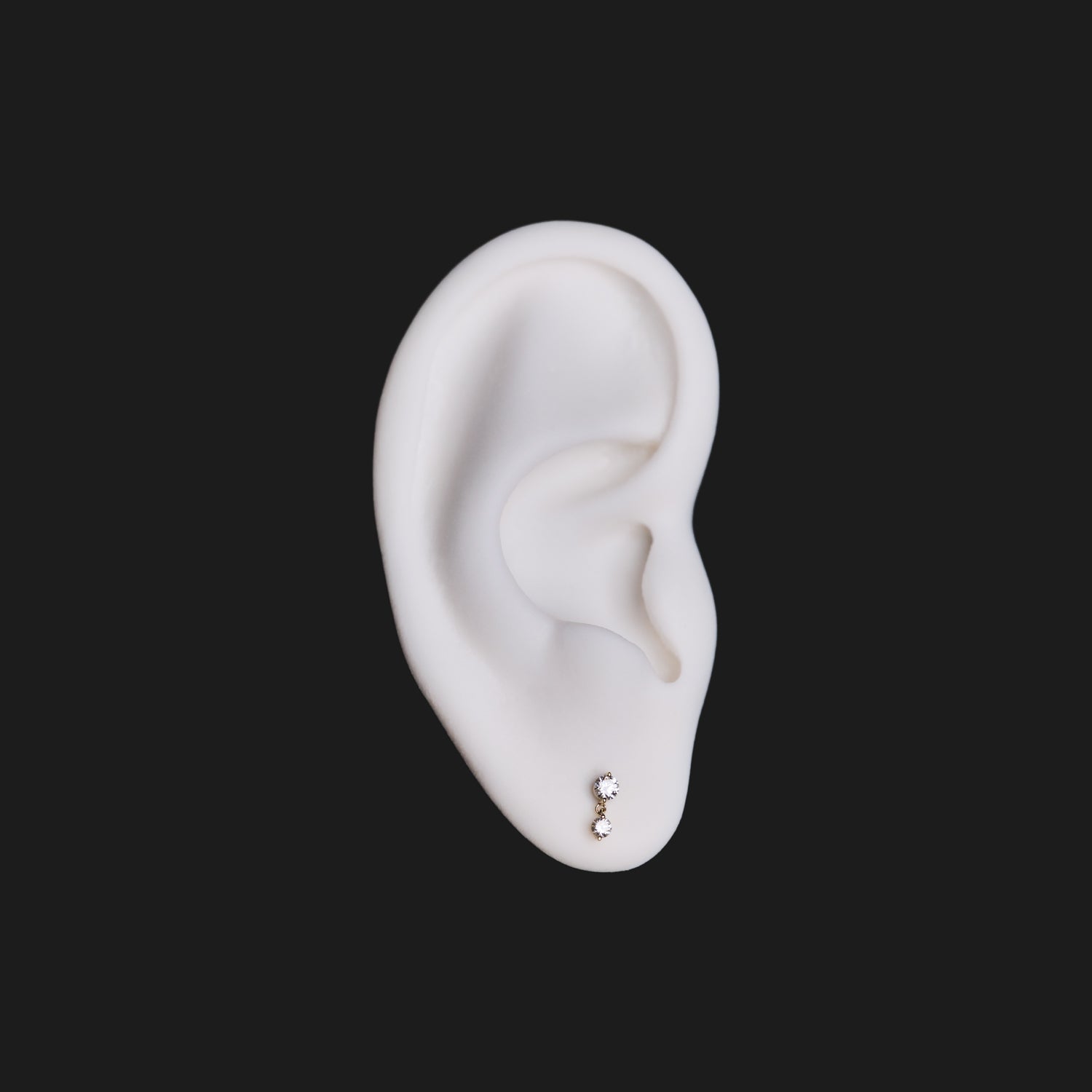 Classic Twin Stars - White Diamond (2.5mm)