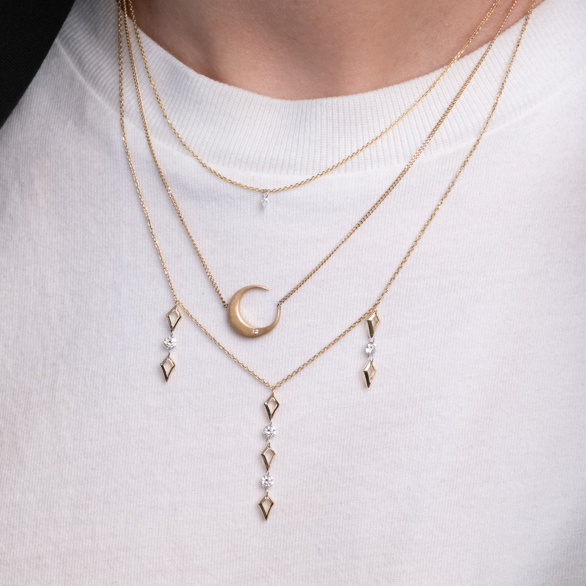 Falling Star Chandelier Necklace