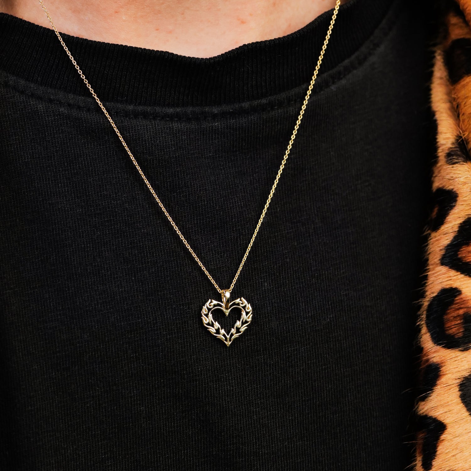 Flaming Heart Necklace (G)