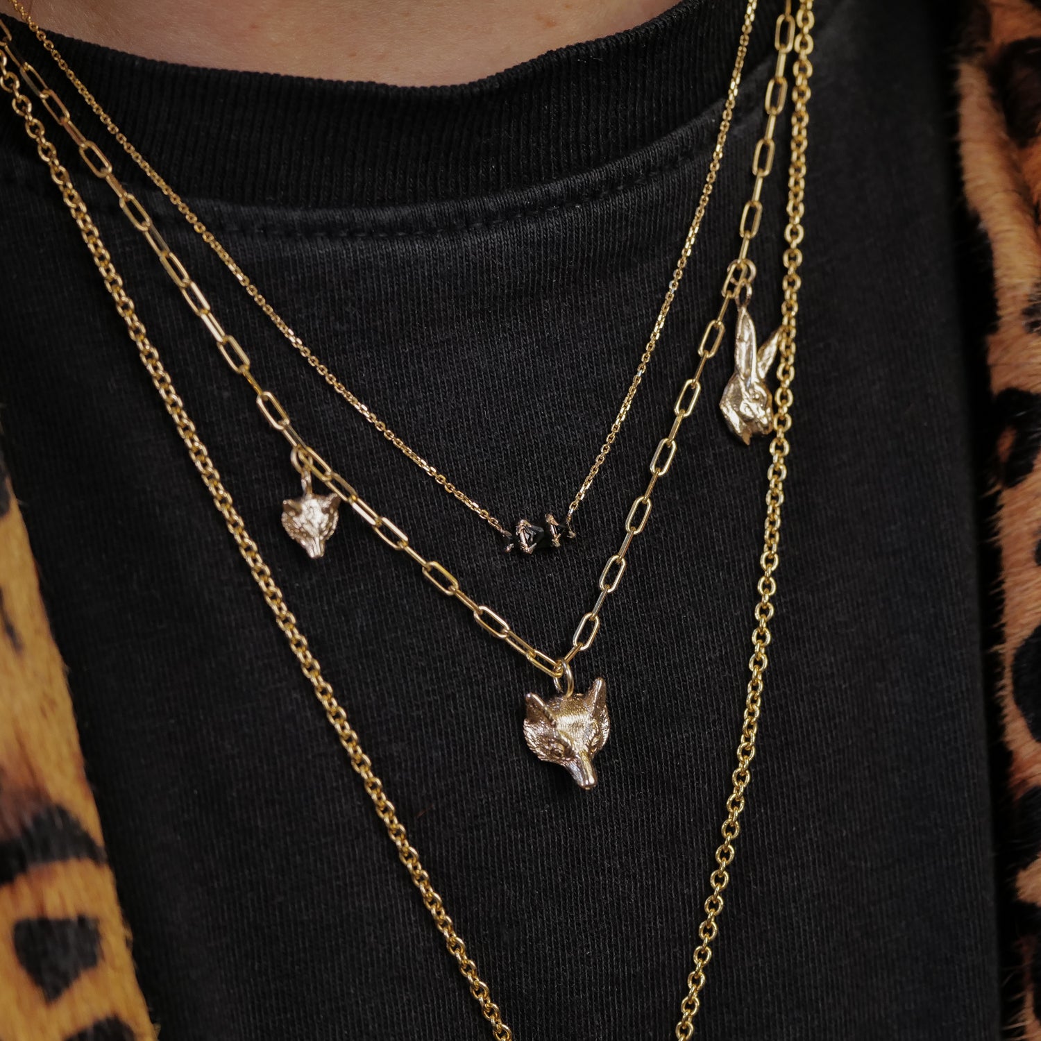 Grande Temple Necklace - Black Diamond