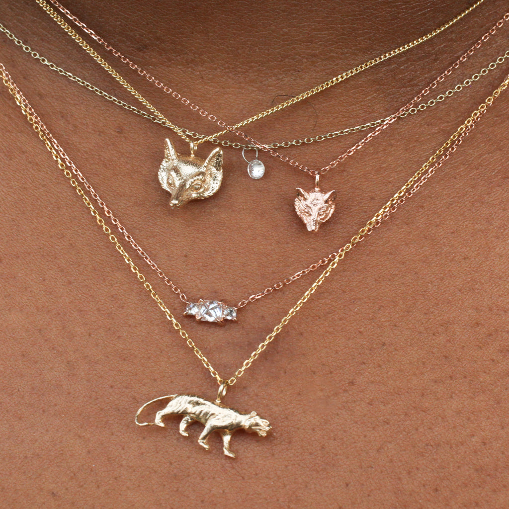 Grande Temple Necklace - White Diamond