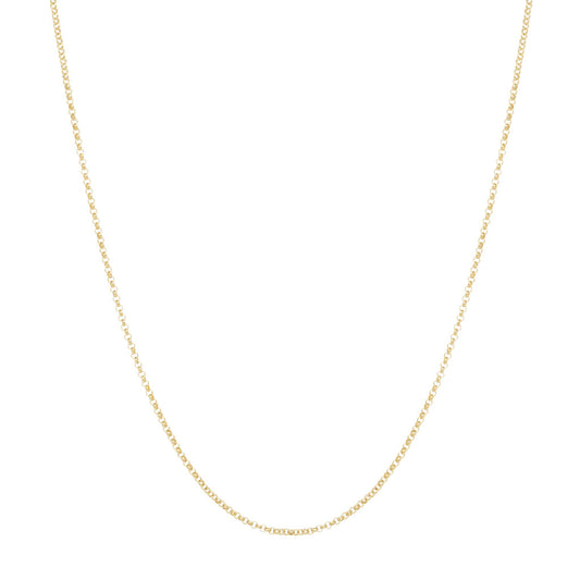 Gold Classic Rolo Chain Necklace (1.3mm)