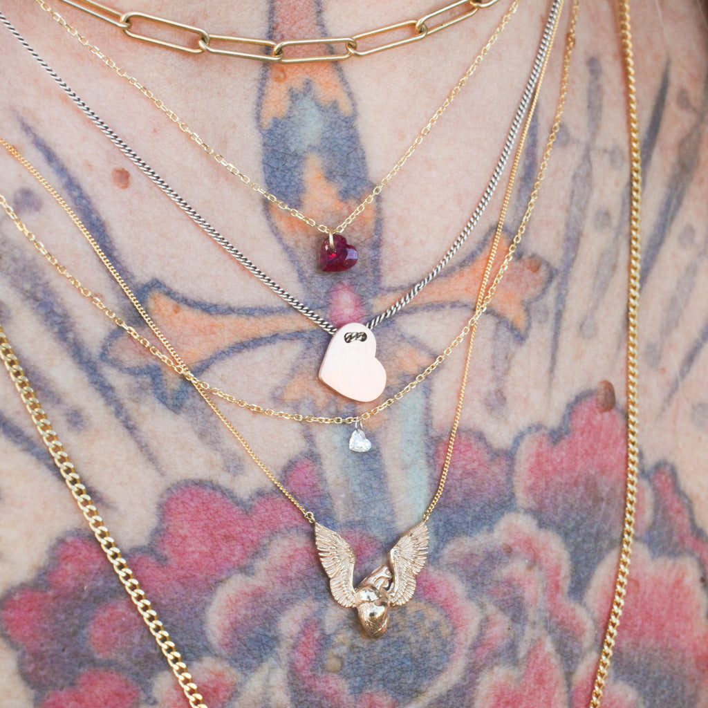 Petit Coeur Necklace - Diamond