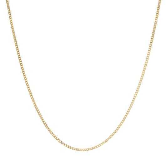Gold Slim Curb Chain Necklace (1mm)