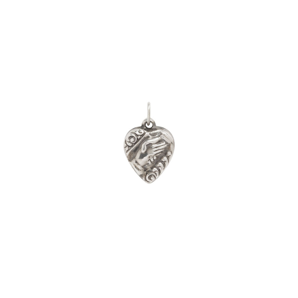 Fede Heart Charm (Silver)