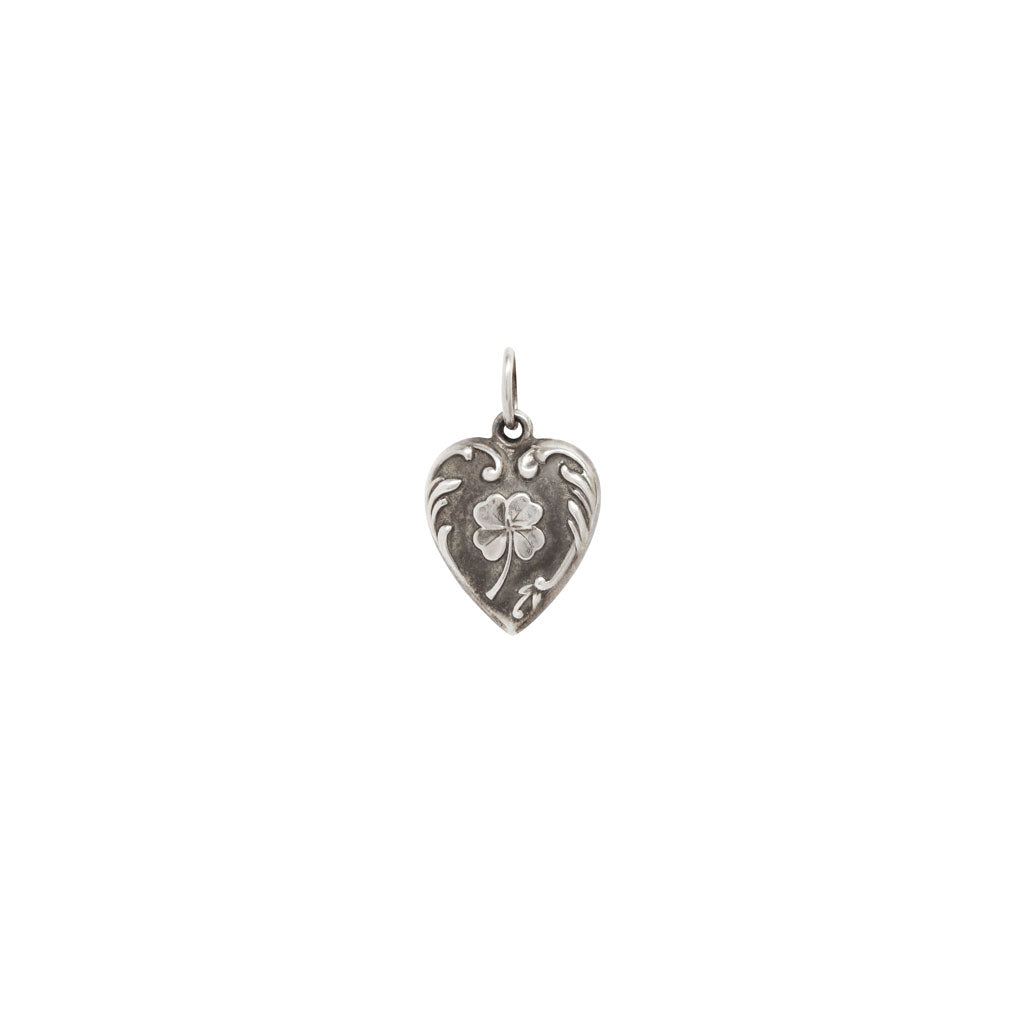 Lucky Clover Heart Charm