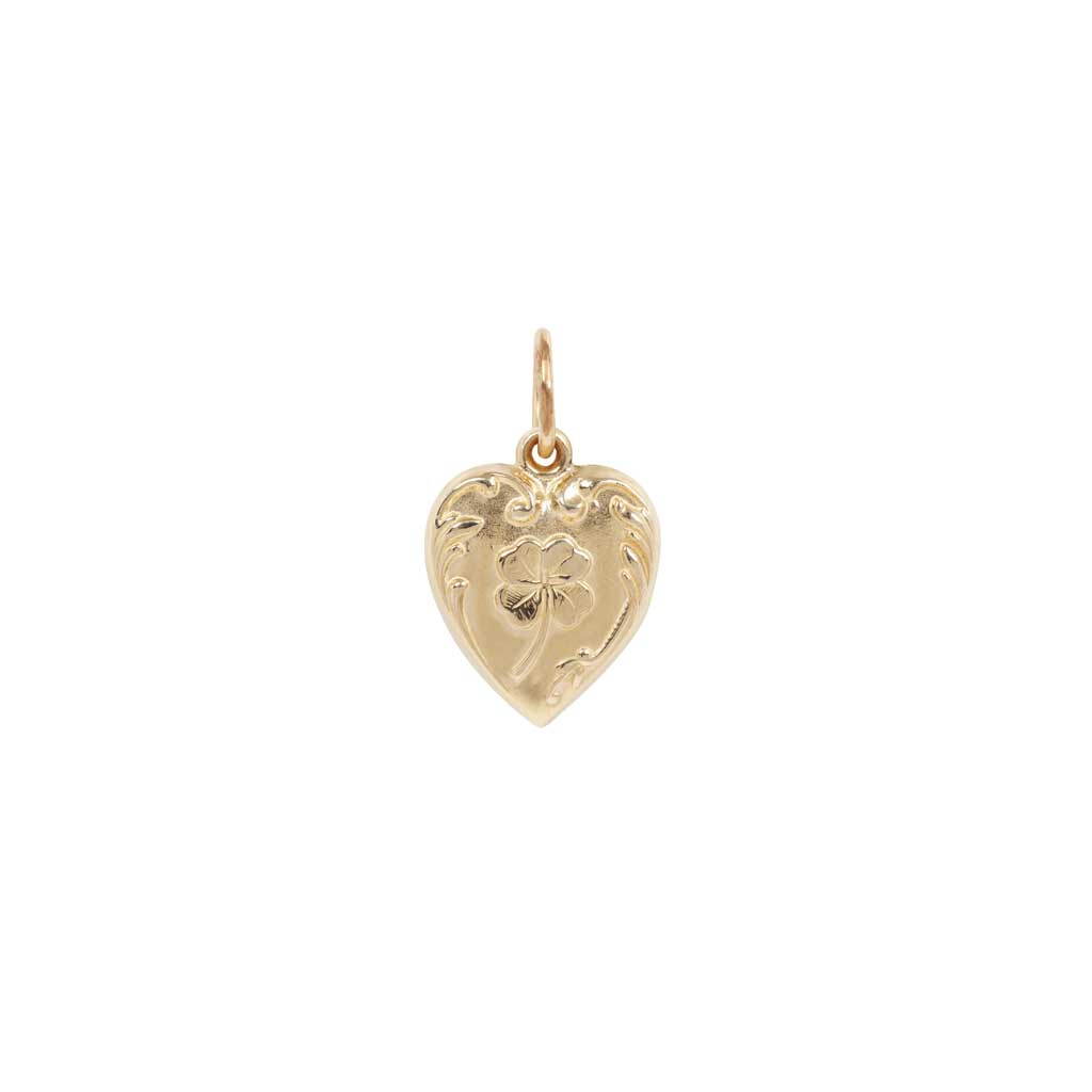 Lucky Clover Heart Charm