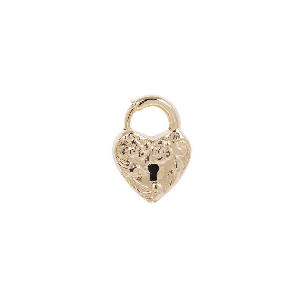 Forget-Me-Not Heart Lock Charm