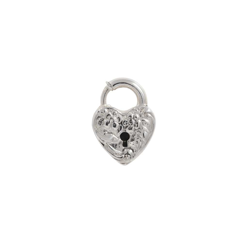 Forget-Me-Not Heart Lock Charm