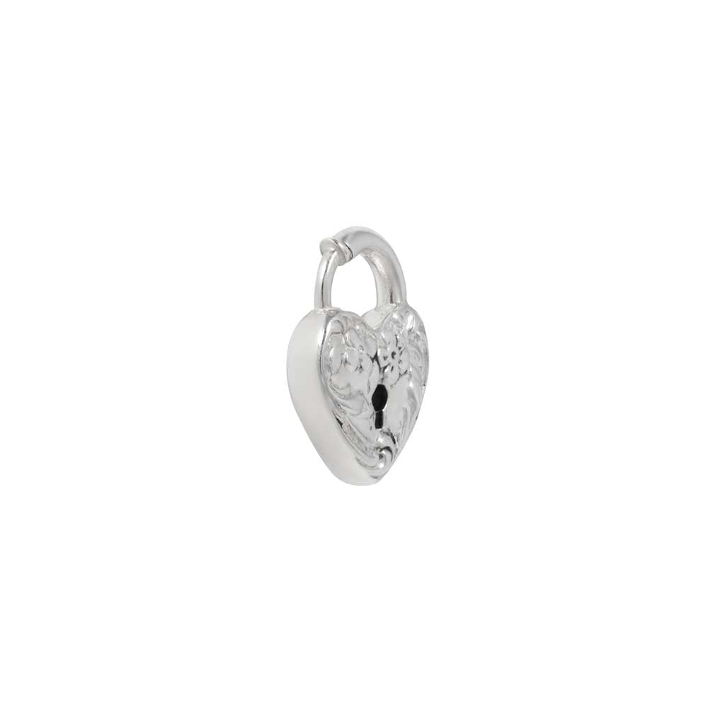 Forget-Me-Not Heart Lock Charm