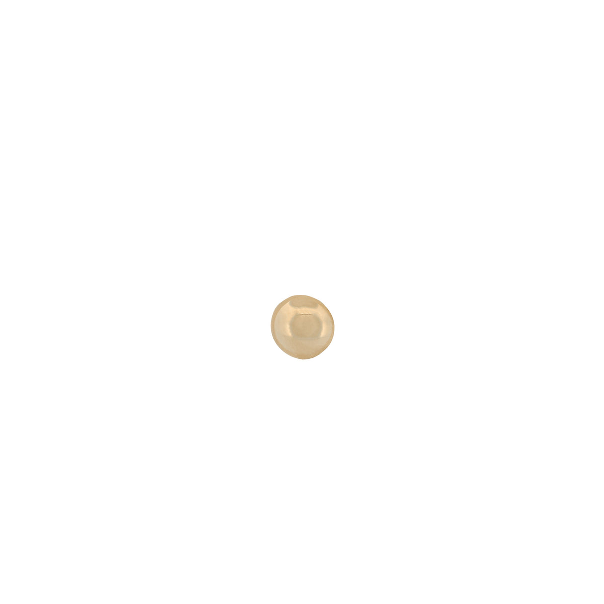 The Fiat Lux Petite Polished Dome (3mm) in 14K gold sits centered on a plain white background.