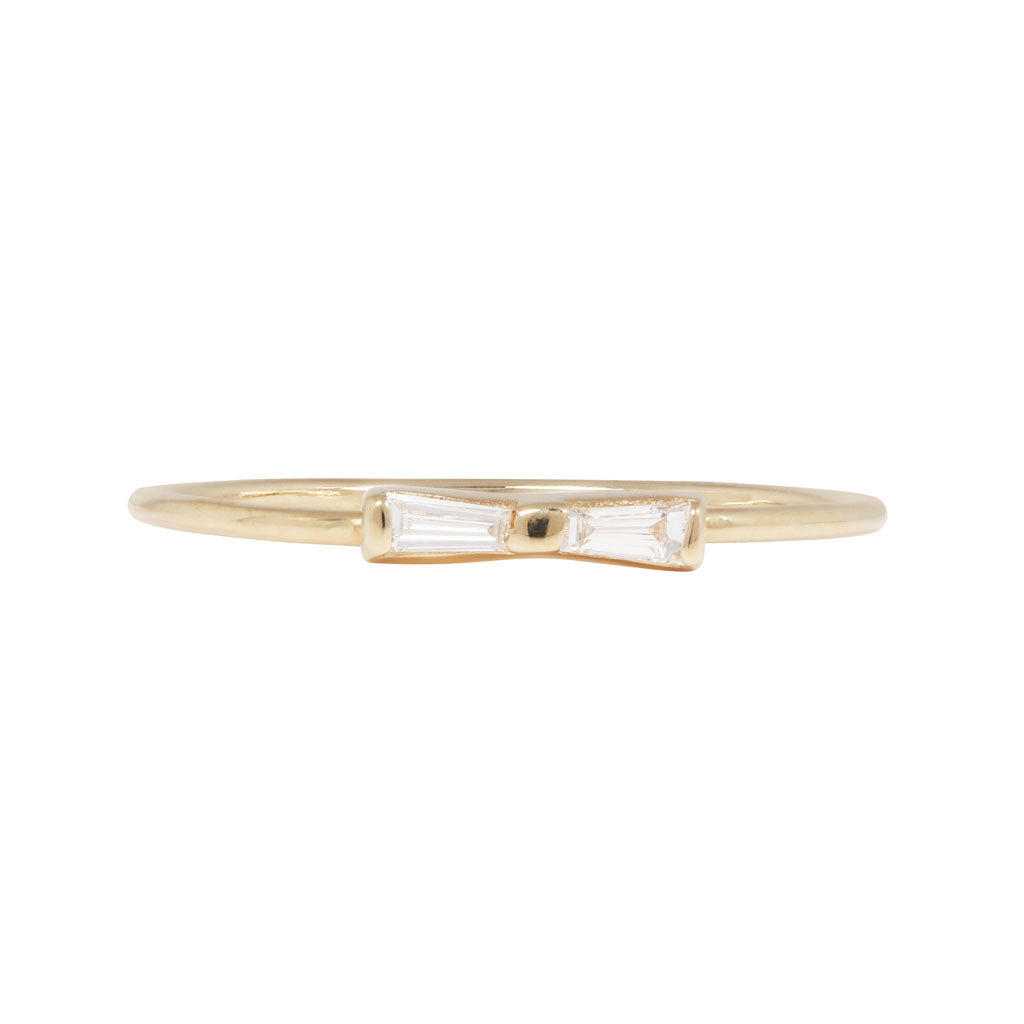 Baguette Bowtie Ring