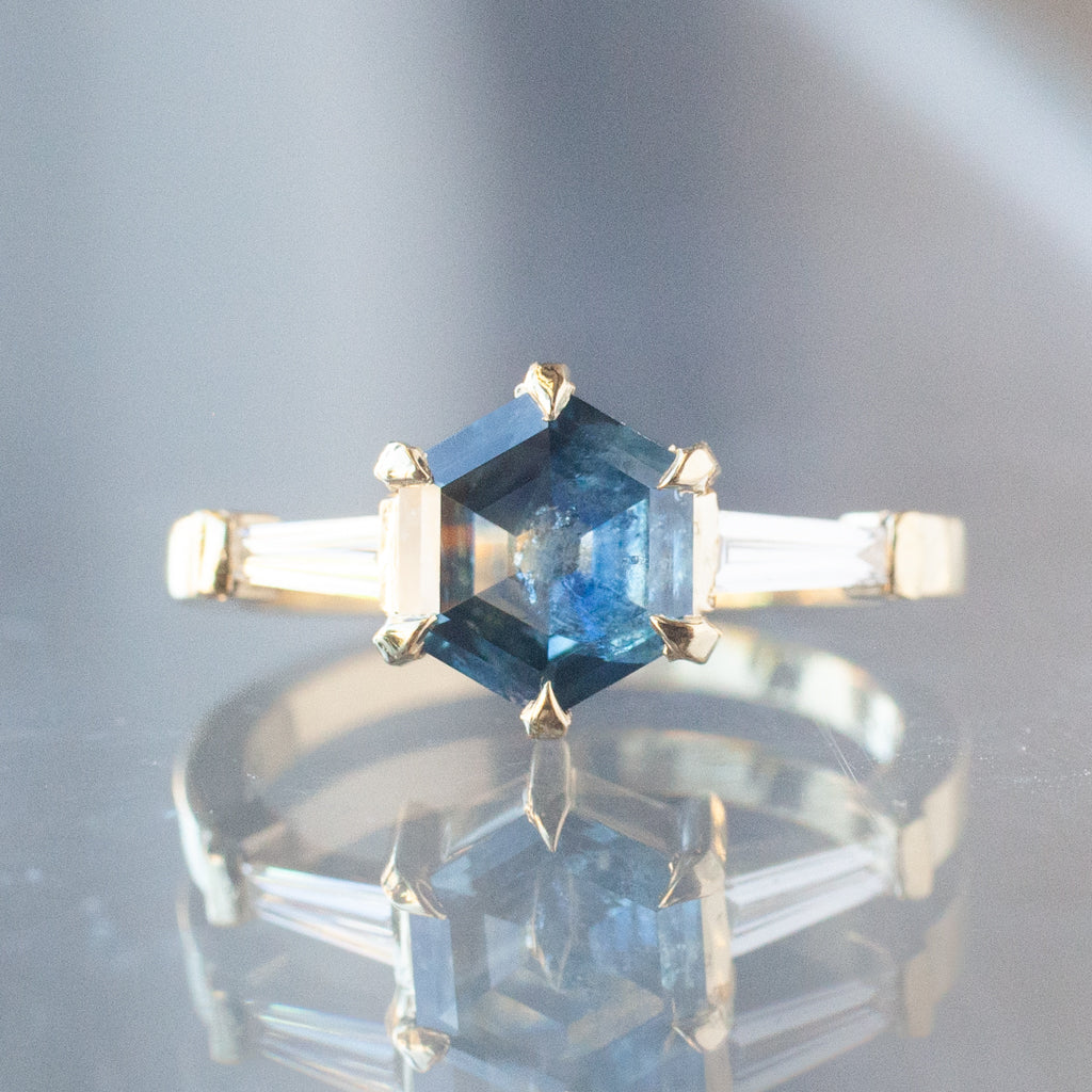 Ultramarine Hexagon Montana Sapphire Calliope