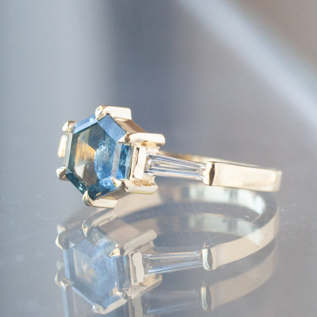 Ultramarine Hexagon Montana Sapphire Calliope