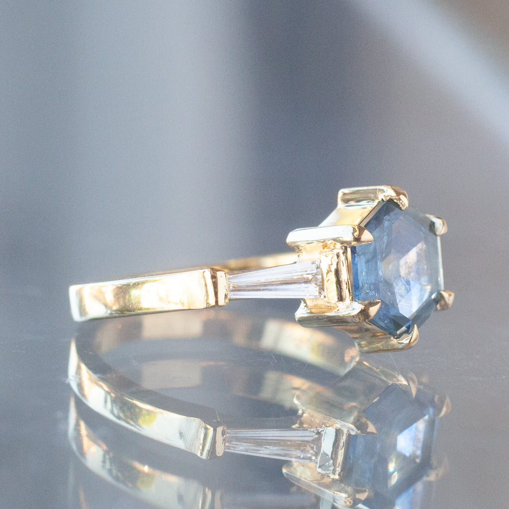 Ultramarine Hexagon Montana Sapphire Calliope