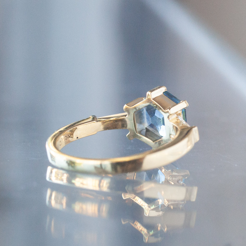Ultramarine Hexagon Montana Sapphire Calliope
