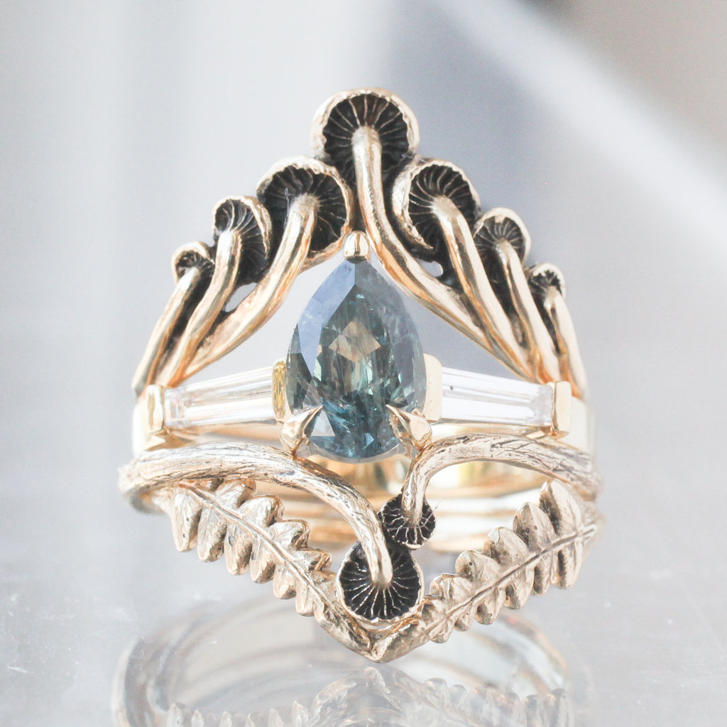 Calliope Ring - Pear Cut Lavender Sapphire
