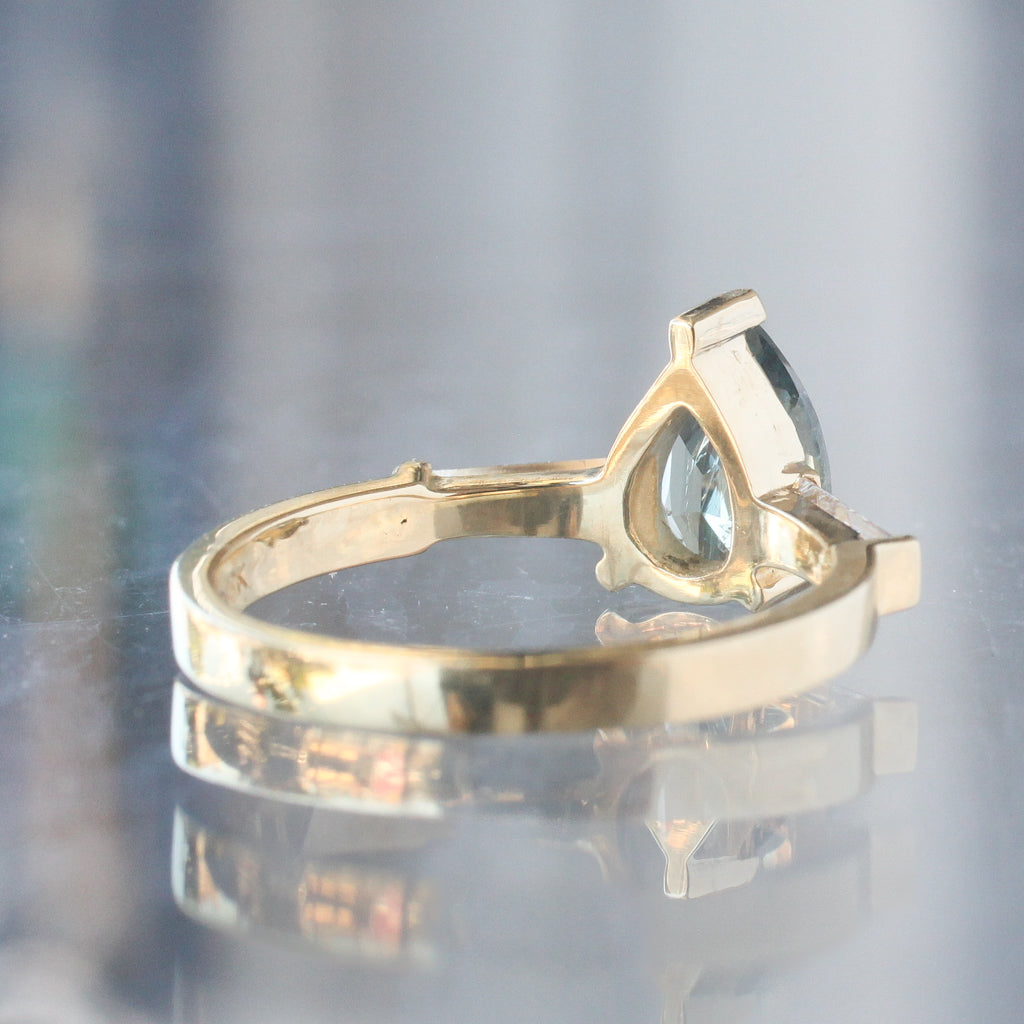 Calliope Ring - Pear Cut Lavender Sapphire