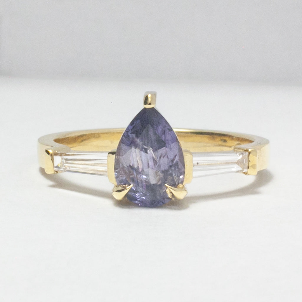 Color Change Lavender Teal Pear Sapphire Calliope