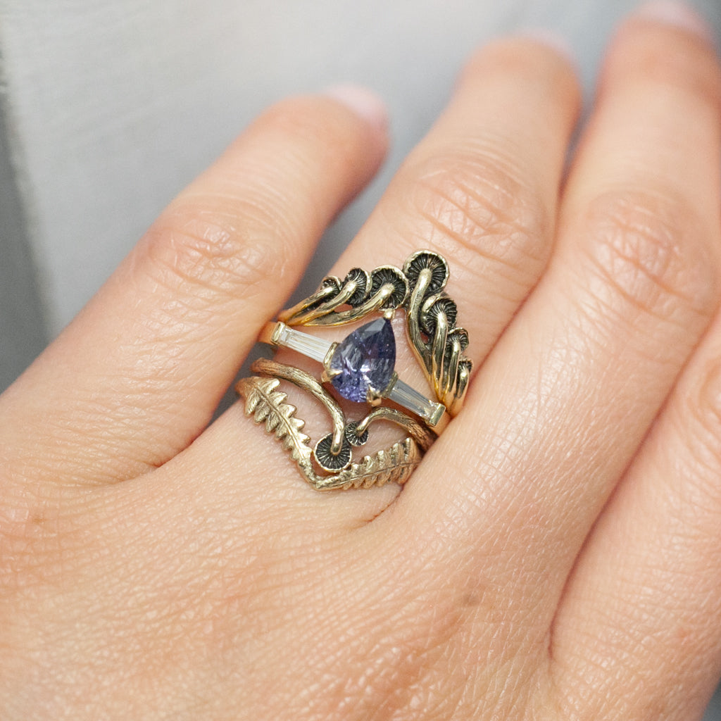 Calliope Ring - Pear Cut Lavender Sapphire