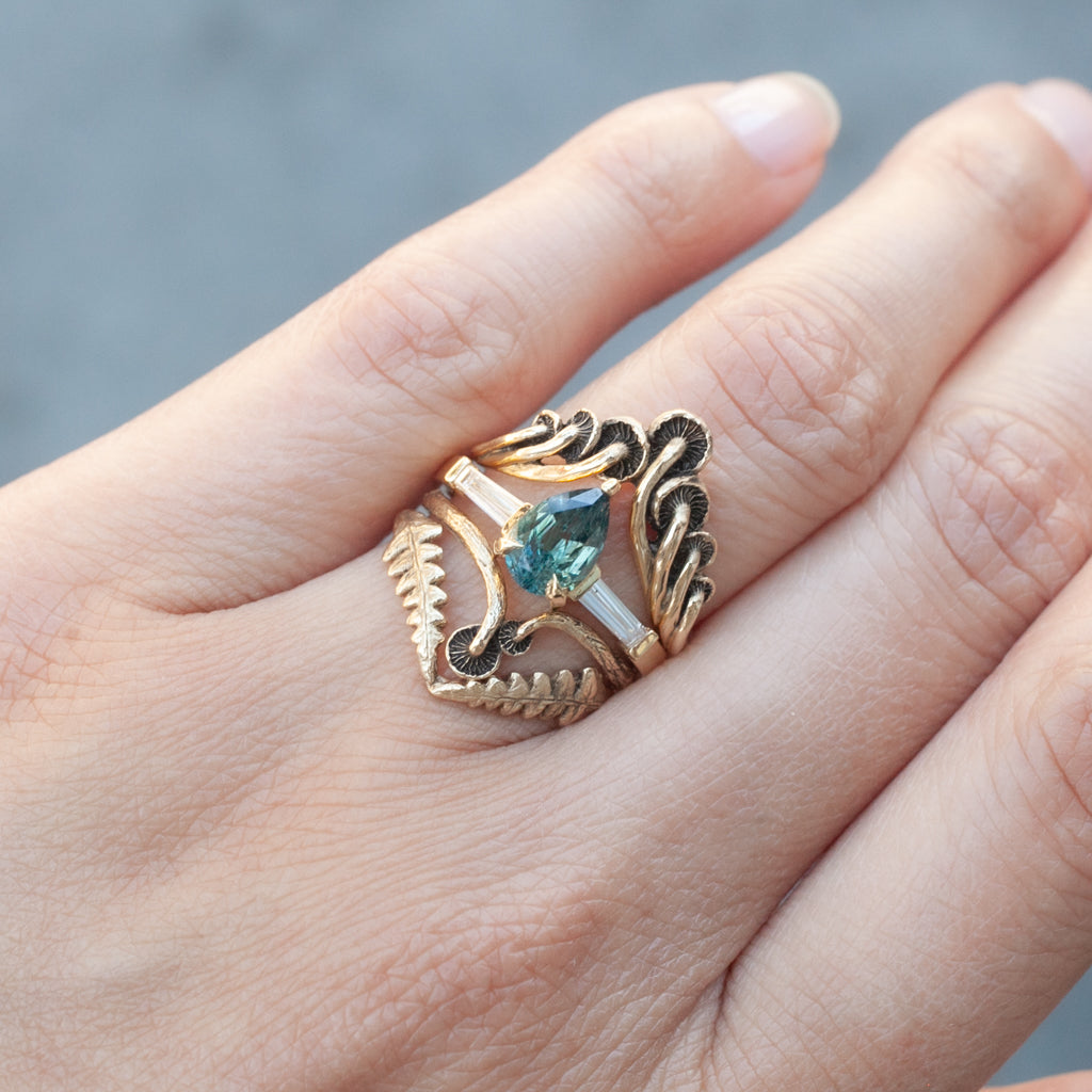 Calliope Ring - Pear Cut Lavender Sapphire