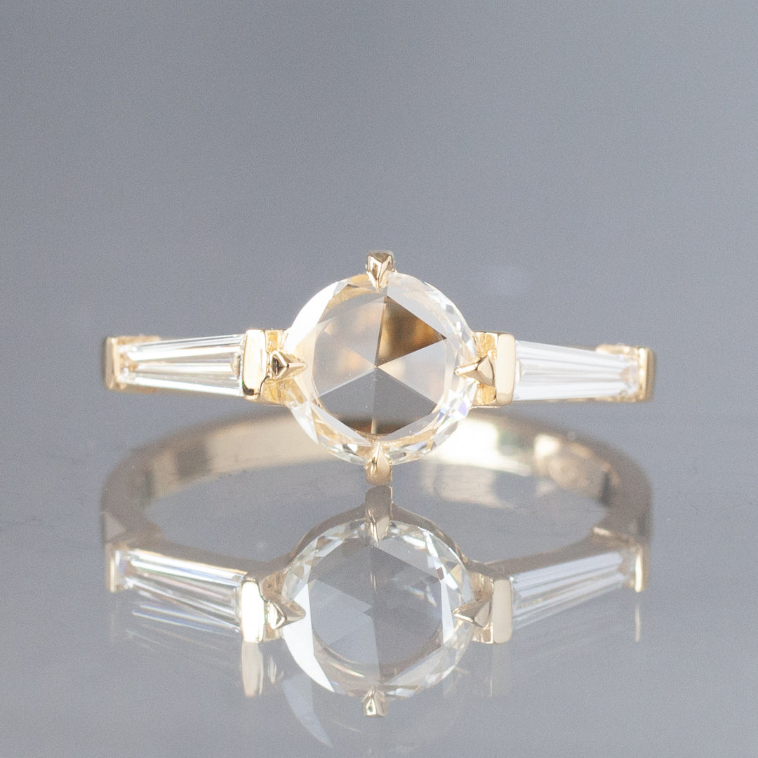 Calliope Ring - Rose Cut Round Diamond