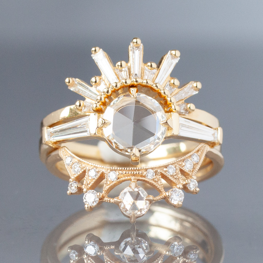 Calliope Ring - Rose Cut Round Diamond
