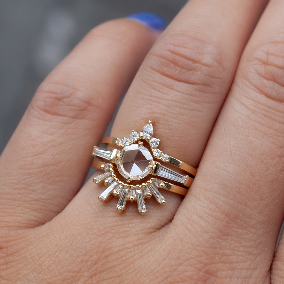 Calliope Ring - Rose Cut Round Diamond