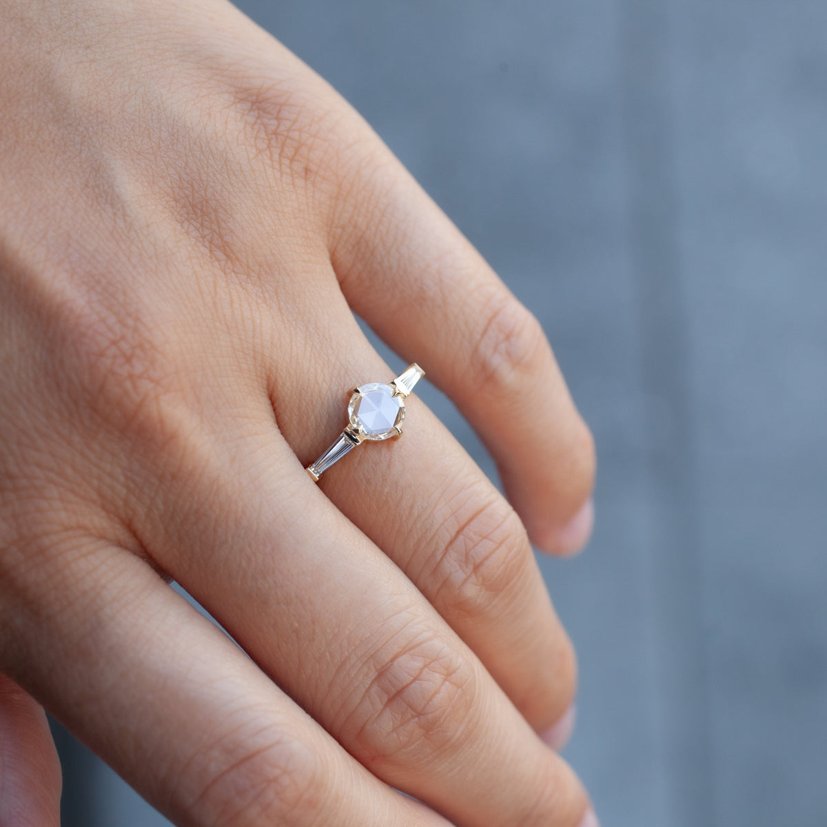 Calliope Ring - Rose Cut Round Diamond