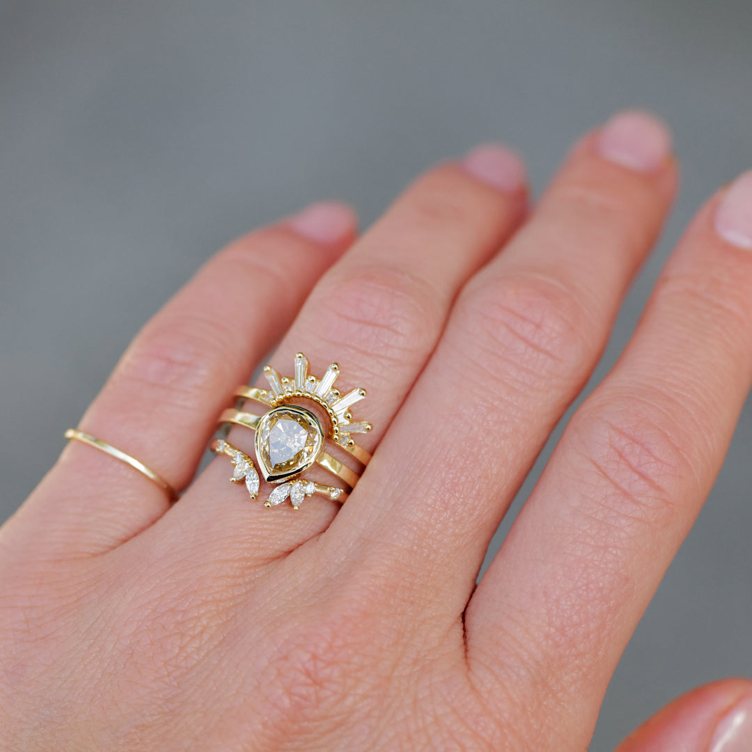 Cor Ring - Brilliant Peach Diamond
