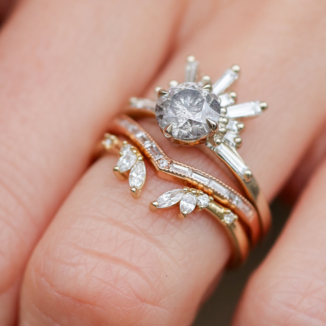 Demi Feu Ring - Salt & Pepper Diamond (1.20ct)
