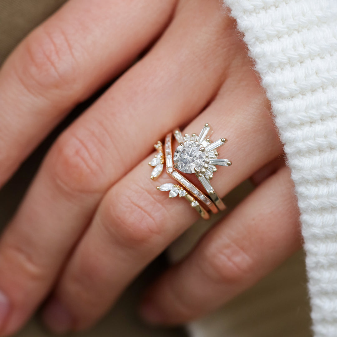 Demi Feu Ring - Salt & Pepper Diamond (1.20ct)