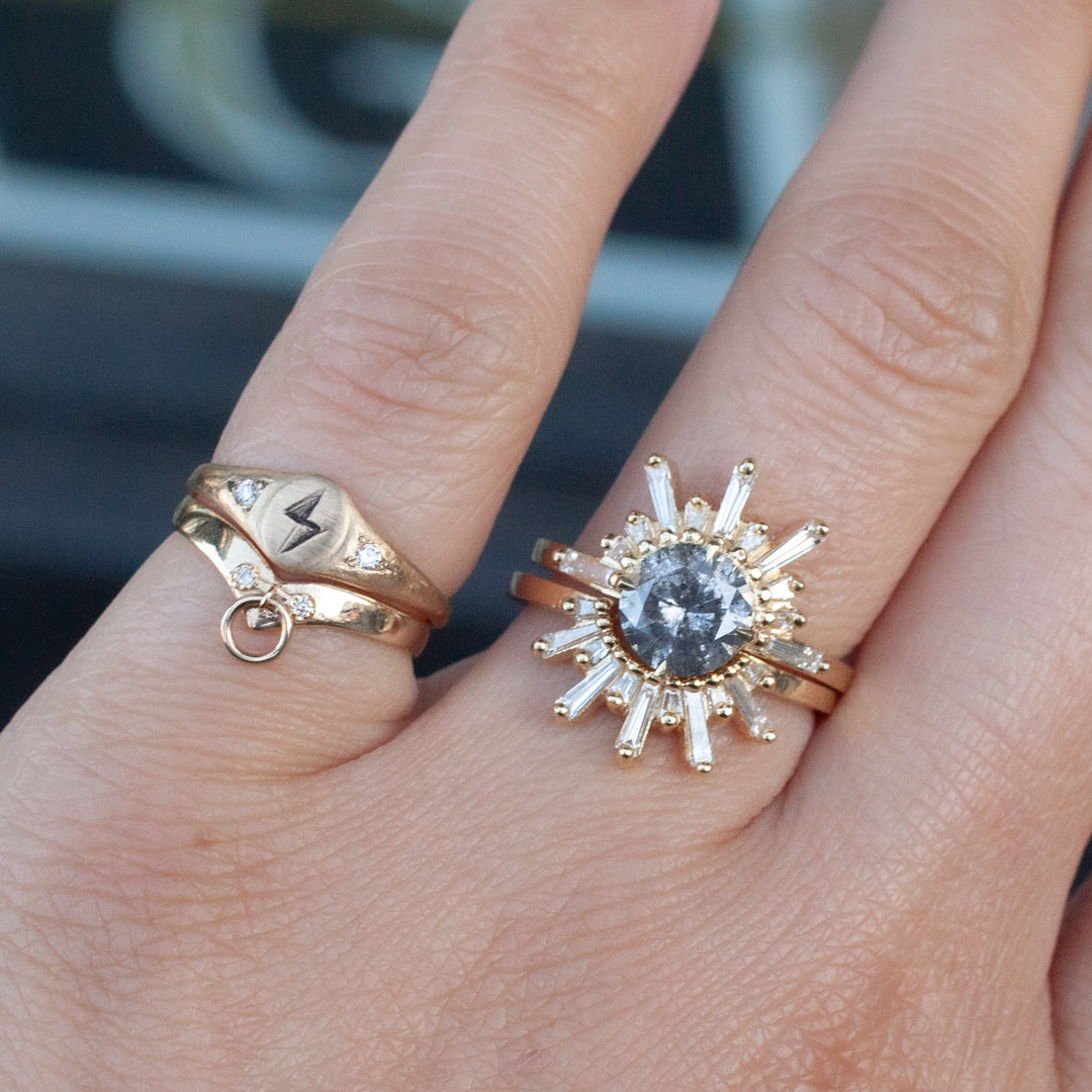 Demi Feu Ring - Galaxy Grey Diamond (1.27ct)