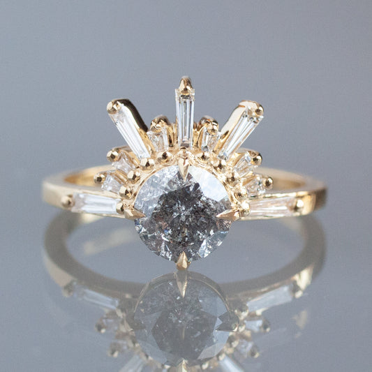 Dove Grey Salt & Pepper Diamond Classic Demi Feu (1.08ct)