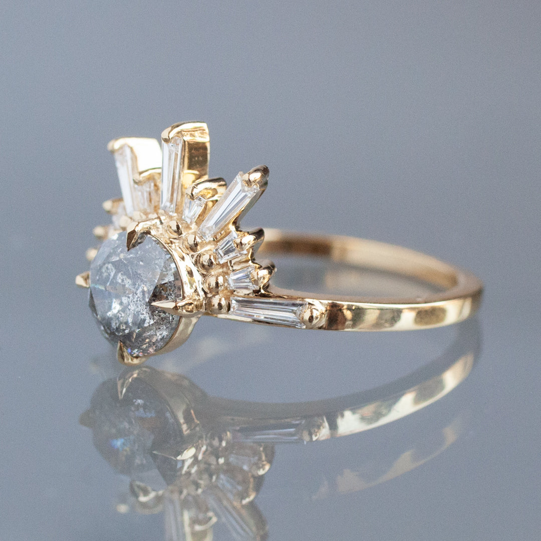Dove Grey Salt & Pepper Diamond Classic Demi Feu (1.08ct)