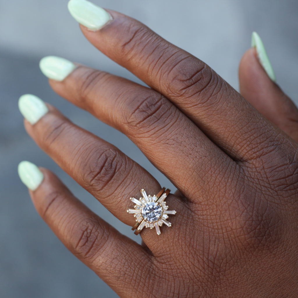 Demi Feu Ring - Salt & Pepper Diamond (0.93ct)