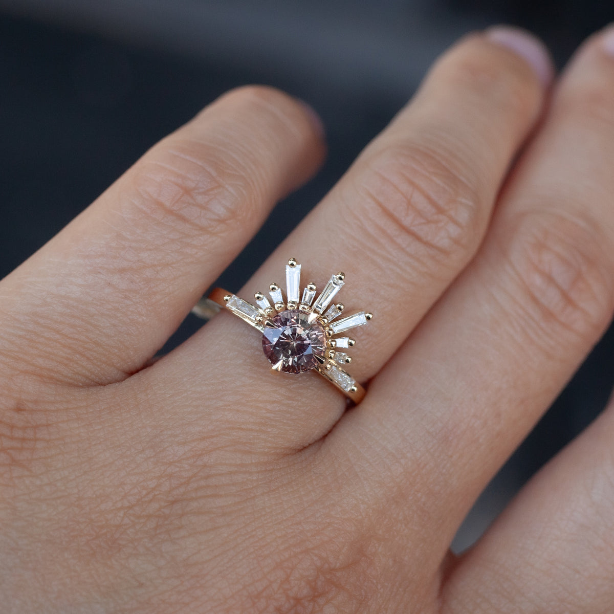 Classic Demi Feu - Sunset Coral Sapphire (1.71ct)