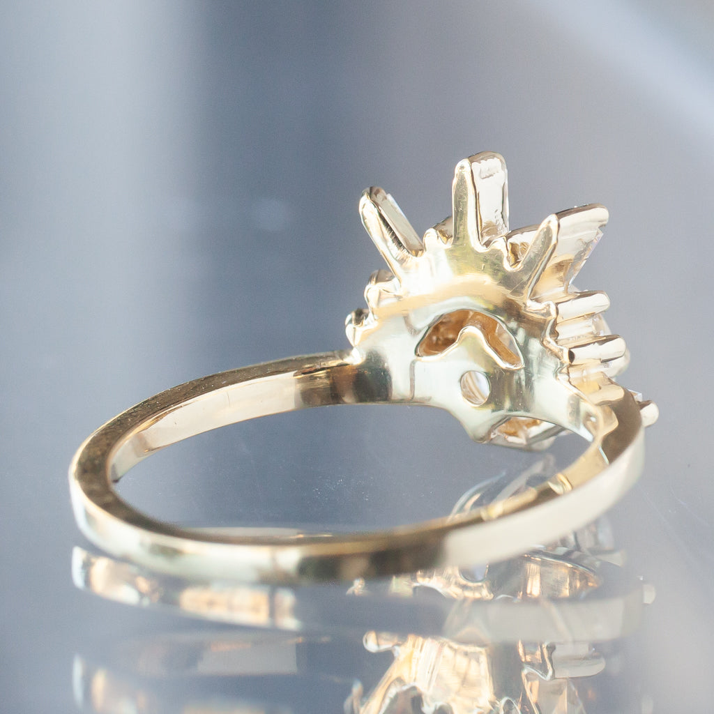 Demi Feu Ring - Antique Old European Diamond (1.00ct)