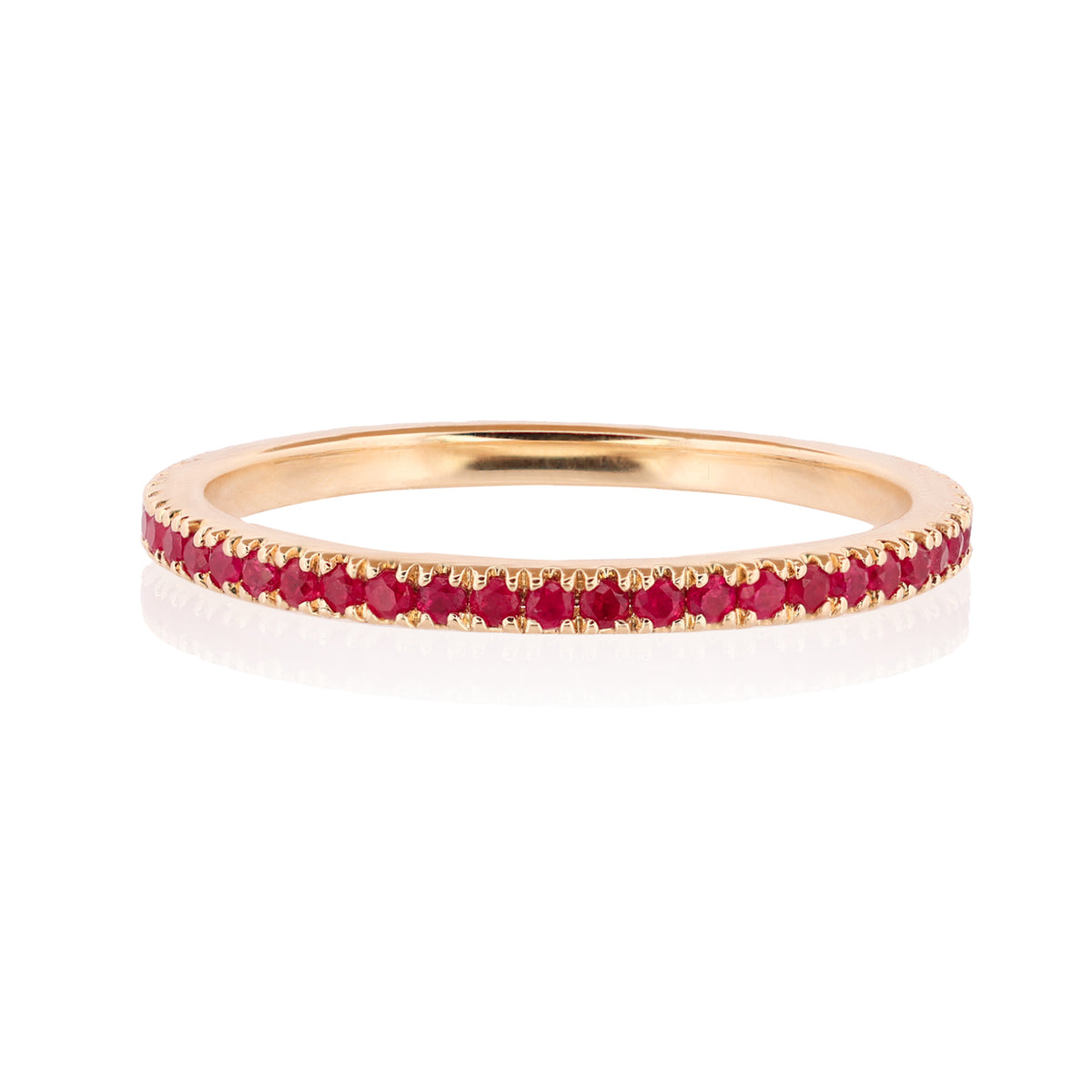 Feather Weight Ring  - Ruby