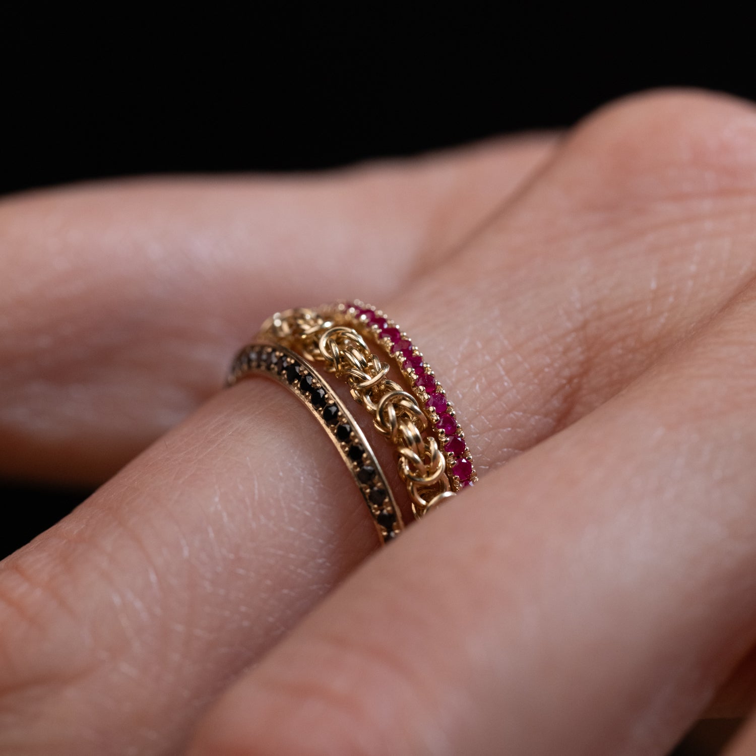 Feather Weight Ring  - Ruby