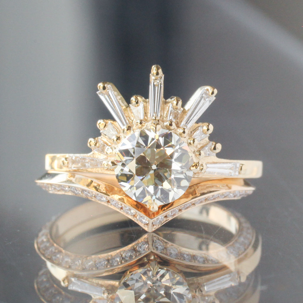 Knife Edge Hazeline Ring - Pavé