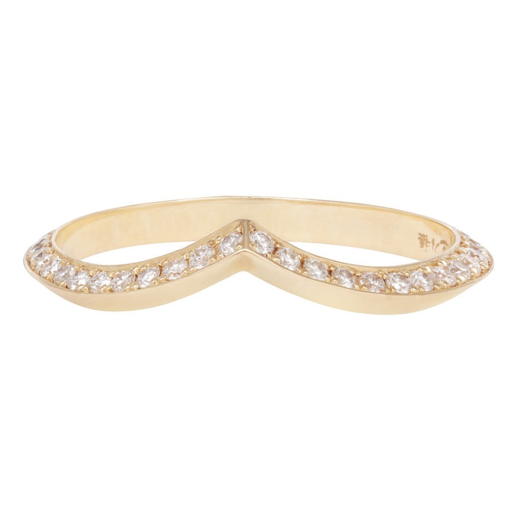 Knife Edge Hazeline Ring - Pavé