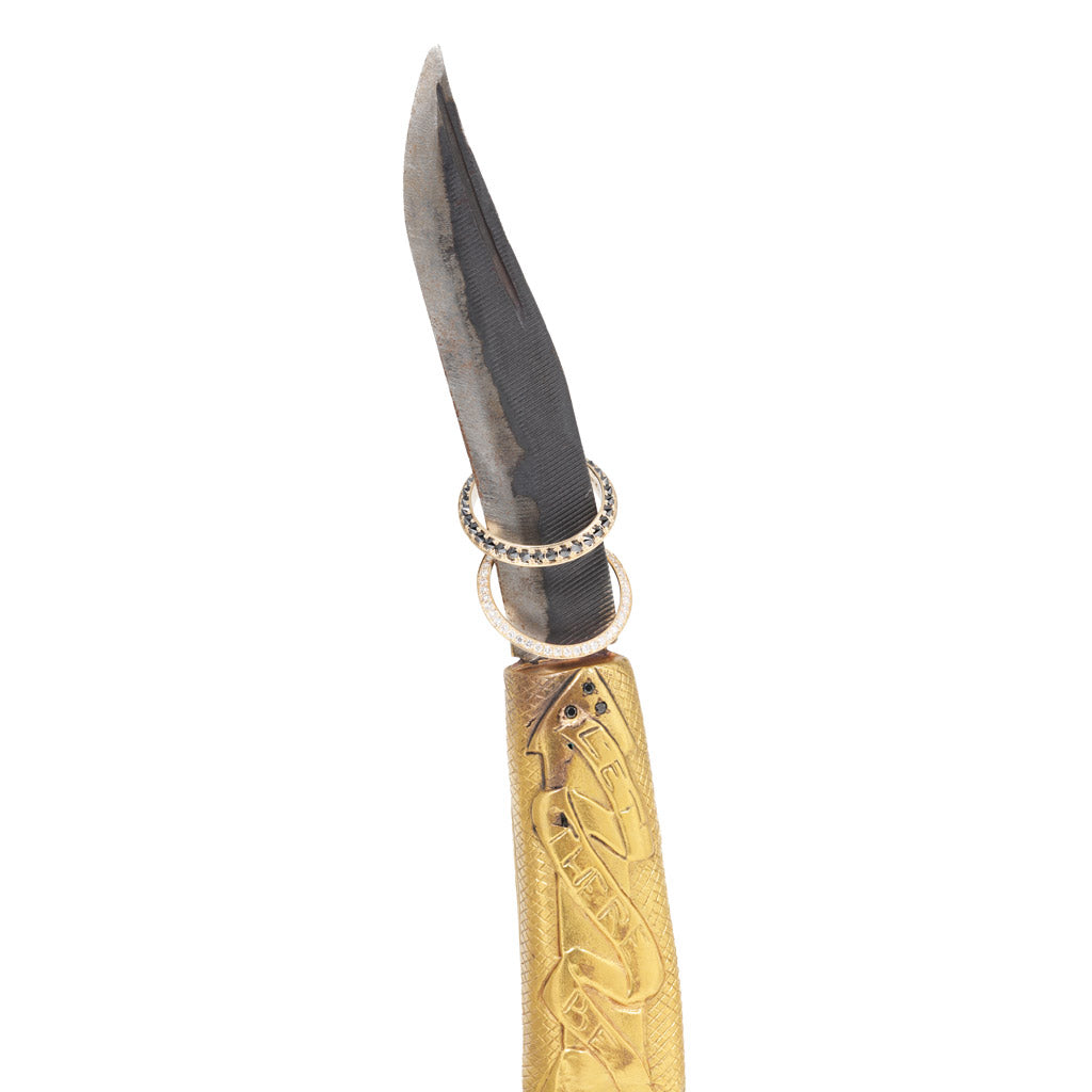 Petite Knife Edge Ring - Pavé (2mm)