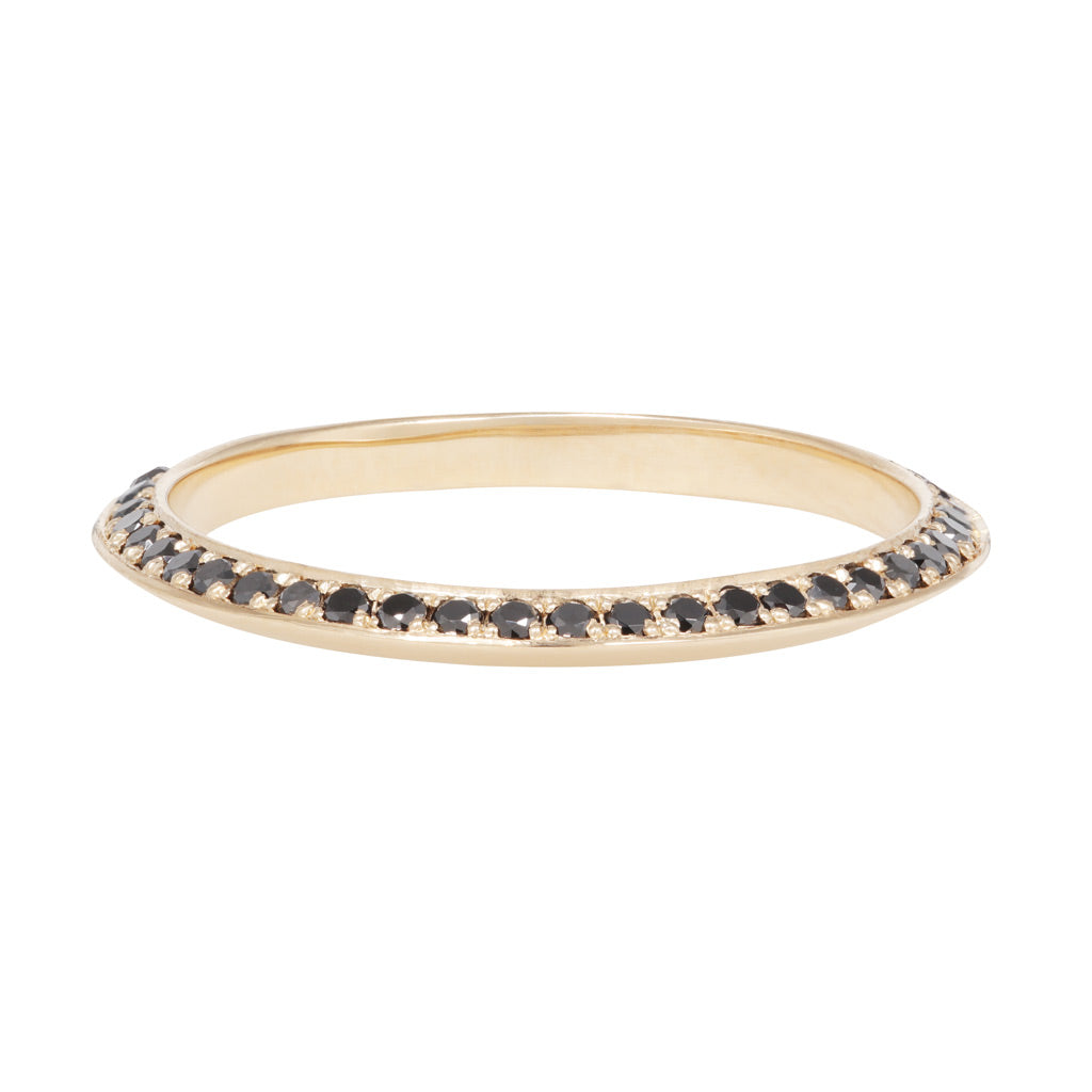 Petite Knife Edge Ring - Pavé (2mm)