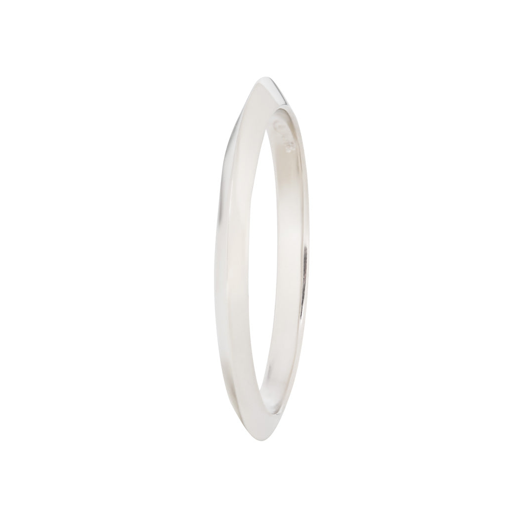 Petite Knife Edge Ring - Pavé (2mm)